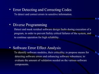 Software and Hardware Reliability | PPT
