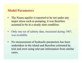 Modelling of Seawater Intrusion | PDF