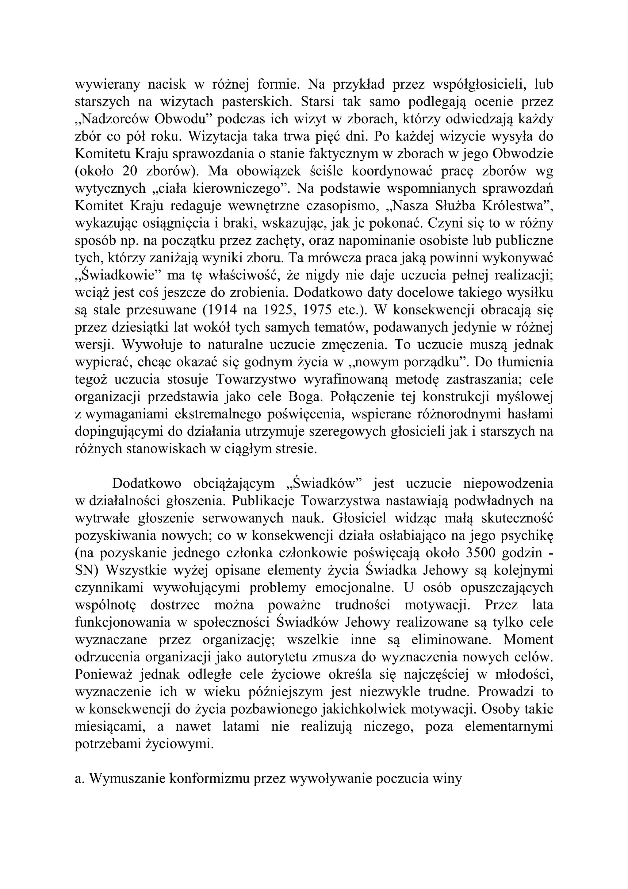 O czym Świadkowie Jehowy nie mówią głośno | PDF