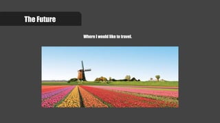 The Future
Where I would like to travel.
 