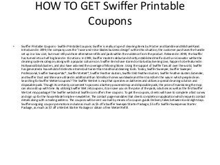 Swiffer Printable Coupons Swiffer Printable Coupons