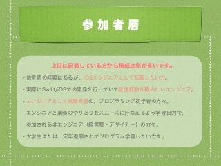 Swiftビギナーズ倶楽部 企業スポンサーと協賛の募集について #swiftbg