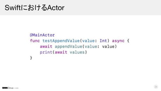 © DMM
SwiftにおけるActor
34
 