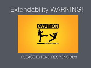 Extendability WARNING!
PLEASE EXTEND RESPONSIBLY!
 