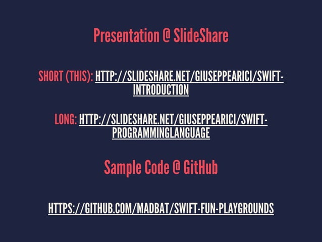 Swift Introduction | PPT