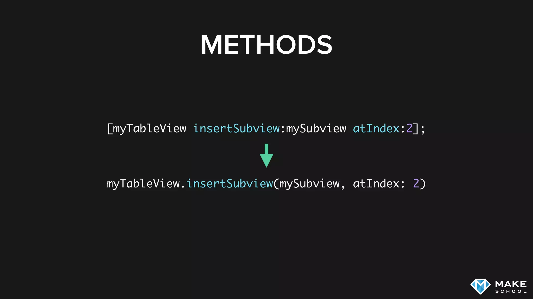 METHODS
[myTableView insertSubview:mySubview atIndex:2];
myTableView.insertSubview(mySubview, atIndex: 2)
 