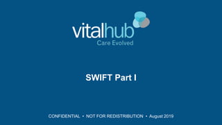 TSX.V V H I
CONFIDENTIAL • NOT FOR REDISTRIBUTION • August 2019
SWIFT Part I
 