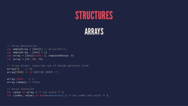 STRUCTURES ARRAYS // Array Declaration