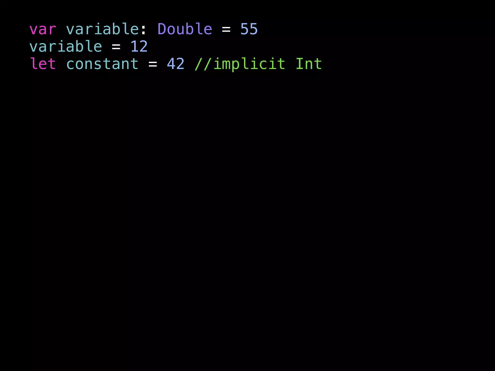 class Triangle: Shape {
var a, b, c: Int
init(name: String, sides a: Int, _ b: Int, _ c: Int) {
self.a = a
self.b = b
self.c = c
super.init(name: name)
self.sides = 3
}
var perimeter: Int {
get {
return a + b + c
}
}
override func description() -> String {
return "Triangle with perimeter -> (perimeter)"
}
}
var tr = Triangle(name: "Tr", sides: 5, 10, 20)
tr.description
 