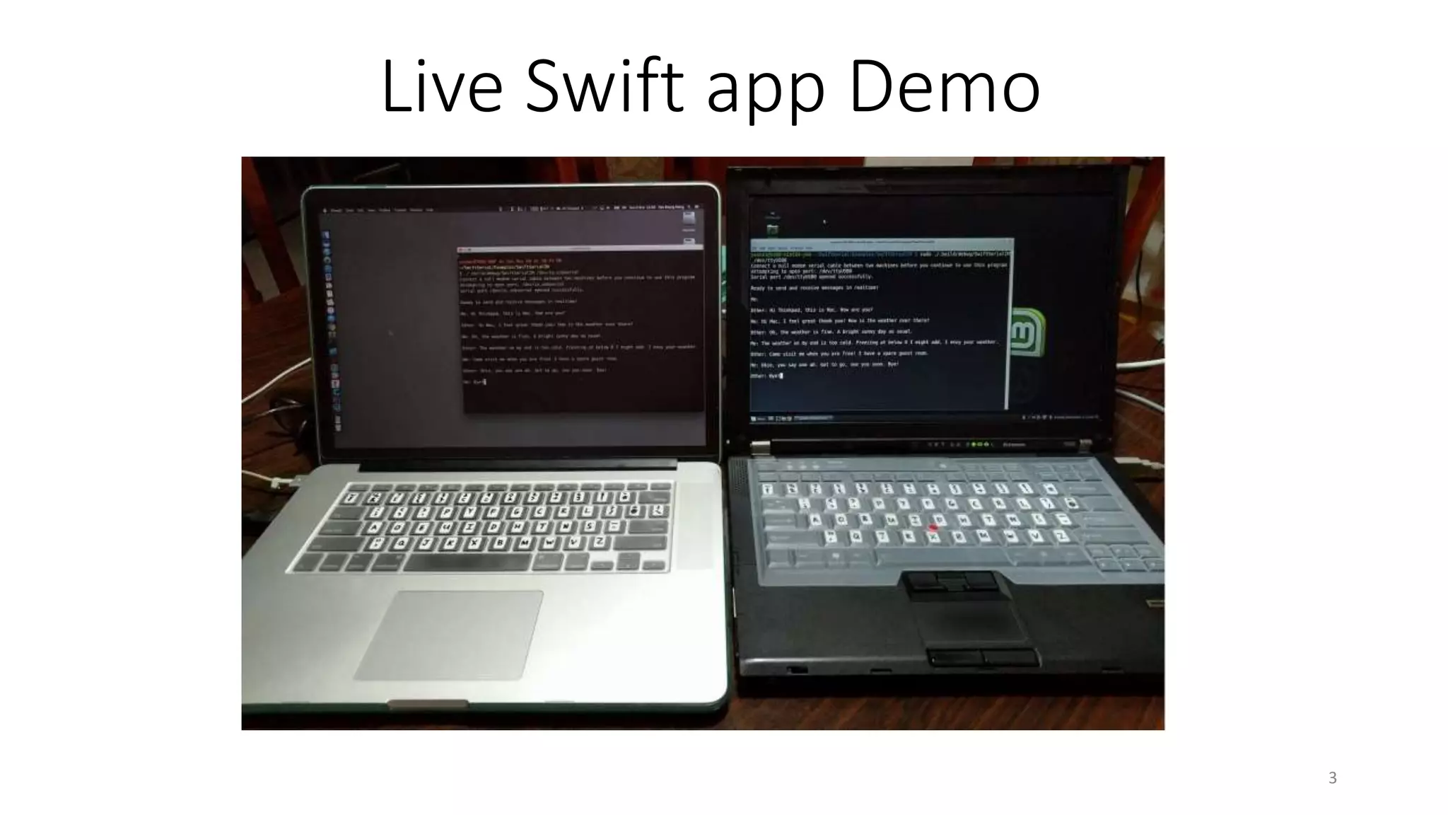 Live Swift app Demo
3
 