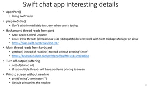 A Science Project: Swift Serial Chat | PPT