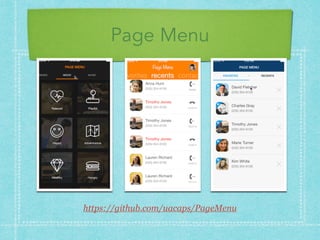 Page Menu
https://github.com/uacaps/PageMenu
 