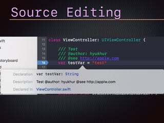 Source Editing
 