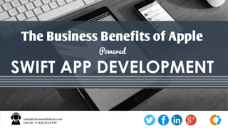 The Business Benefits of Apple
Powered
SWIFT APP DEVELOPMENT
 