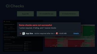 19
CI Checks
Push PR CI compiles the app CI checks the binary
 