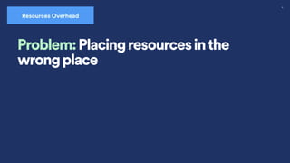 31
Resources Overhead
Problem: Placing resources inthe
wrong place
 