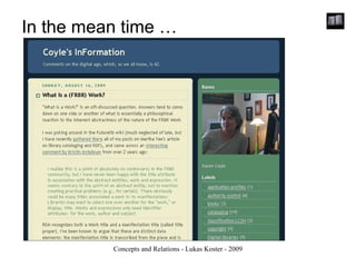 In the mean time … 