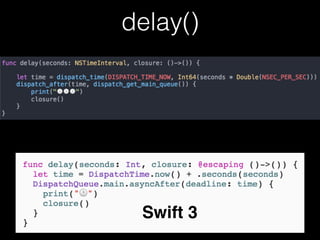delay()
Swift 3
 