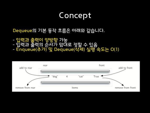 [Swift] Data Structure - Dequeue | PPT