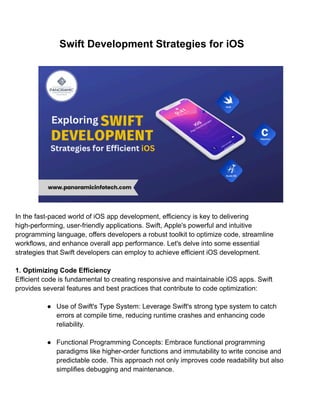 Swift Development Strategies for iOS App | PDF
