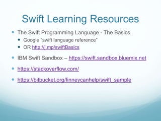 Swift, a Swift Sample | PPTX | Programming Languages | Computing