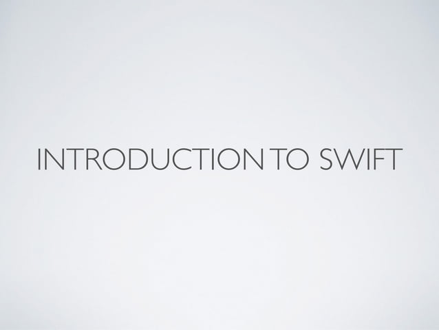 Swift intro | PDF