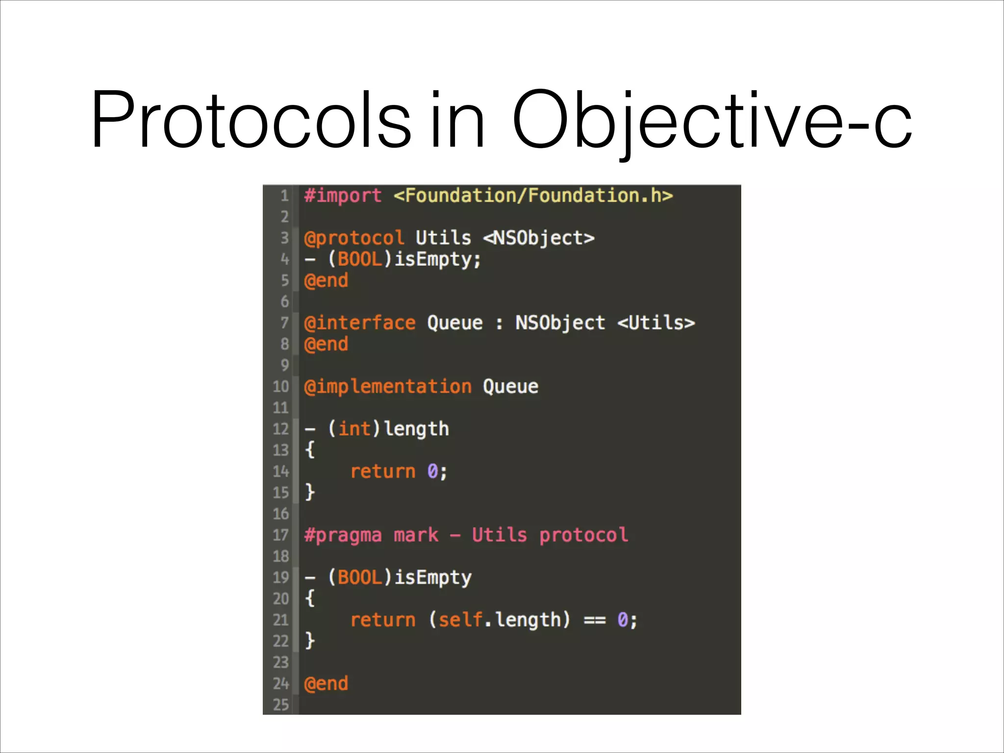 Protocols in Objective-c 
 