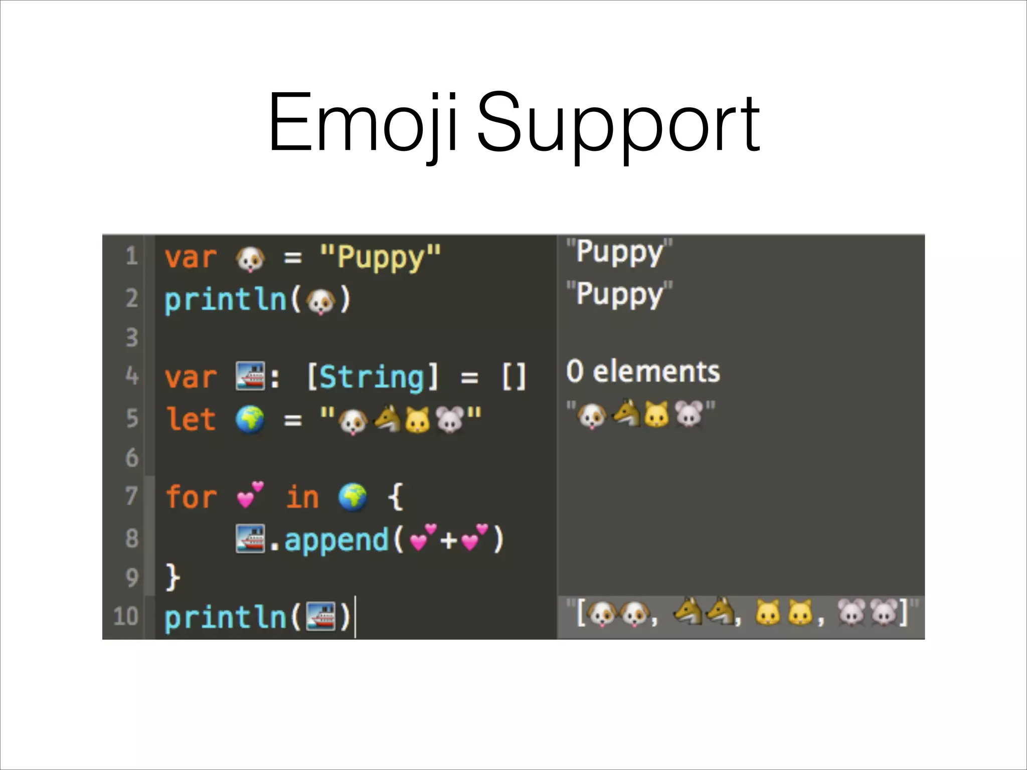 Emoji Support 
 