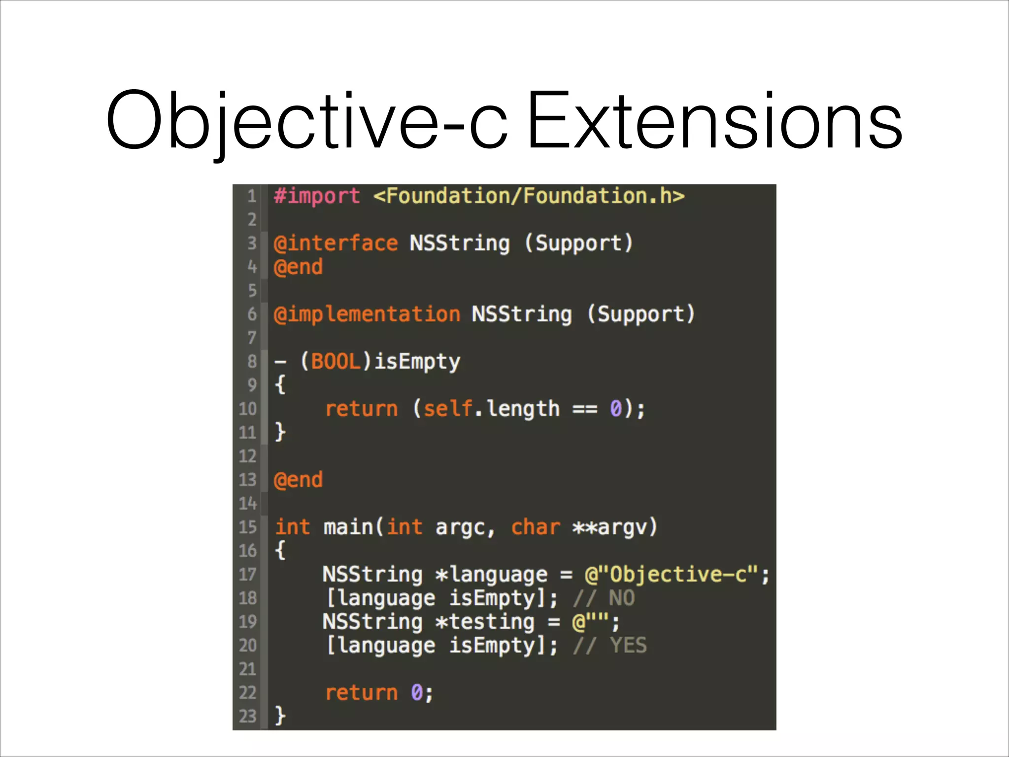 Objective-c Extensions 
 