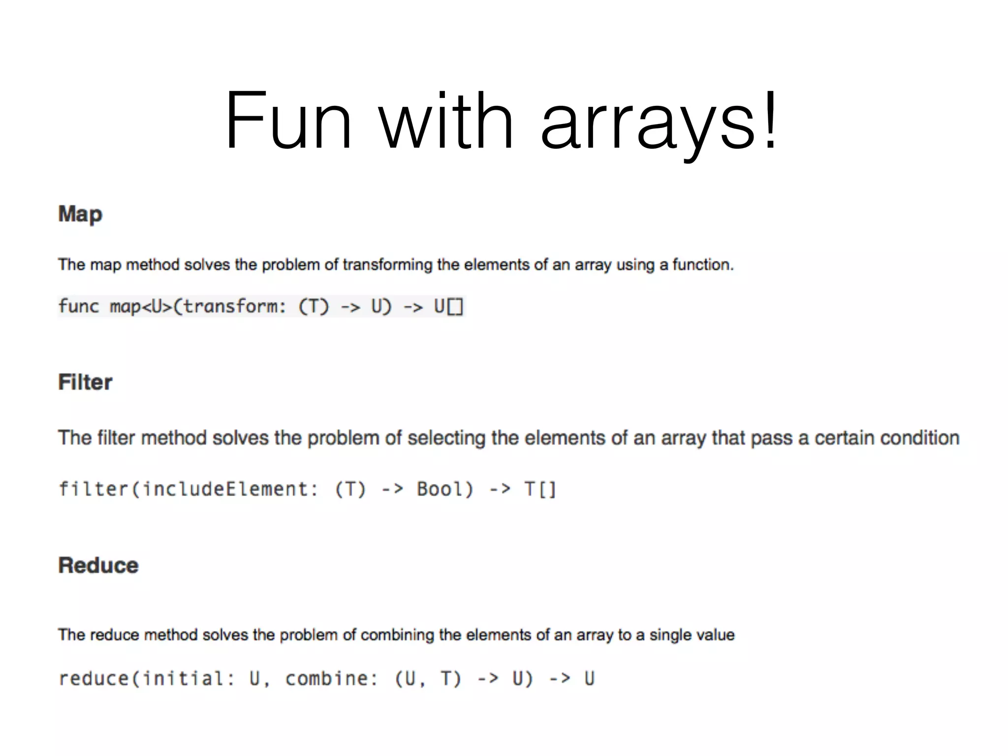 Fun with arrays!
 