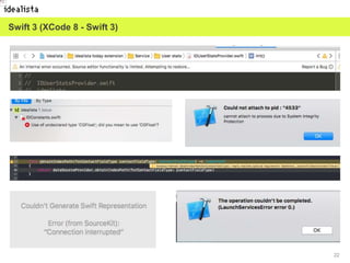 22
Swift 3 (XCode 8 - Swift 3)
 