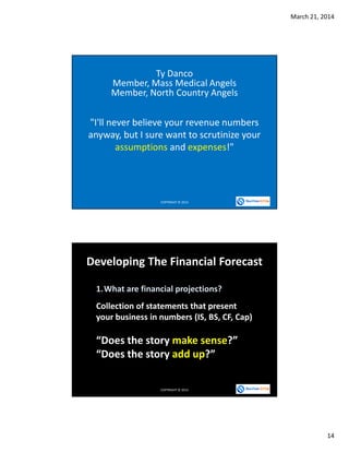 Financial Forecasting for Investor Presentations - Bus Fundamentals Bootcamp