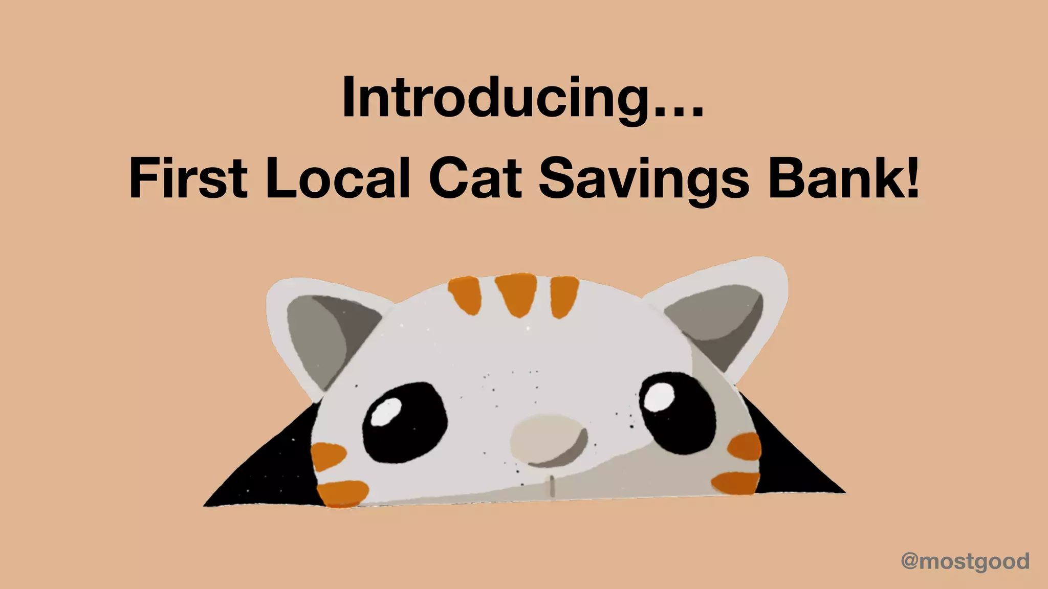 First Local Cat Savings Bank!
@mostgood
Introducing…
 