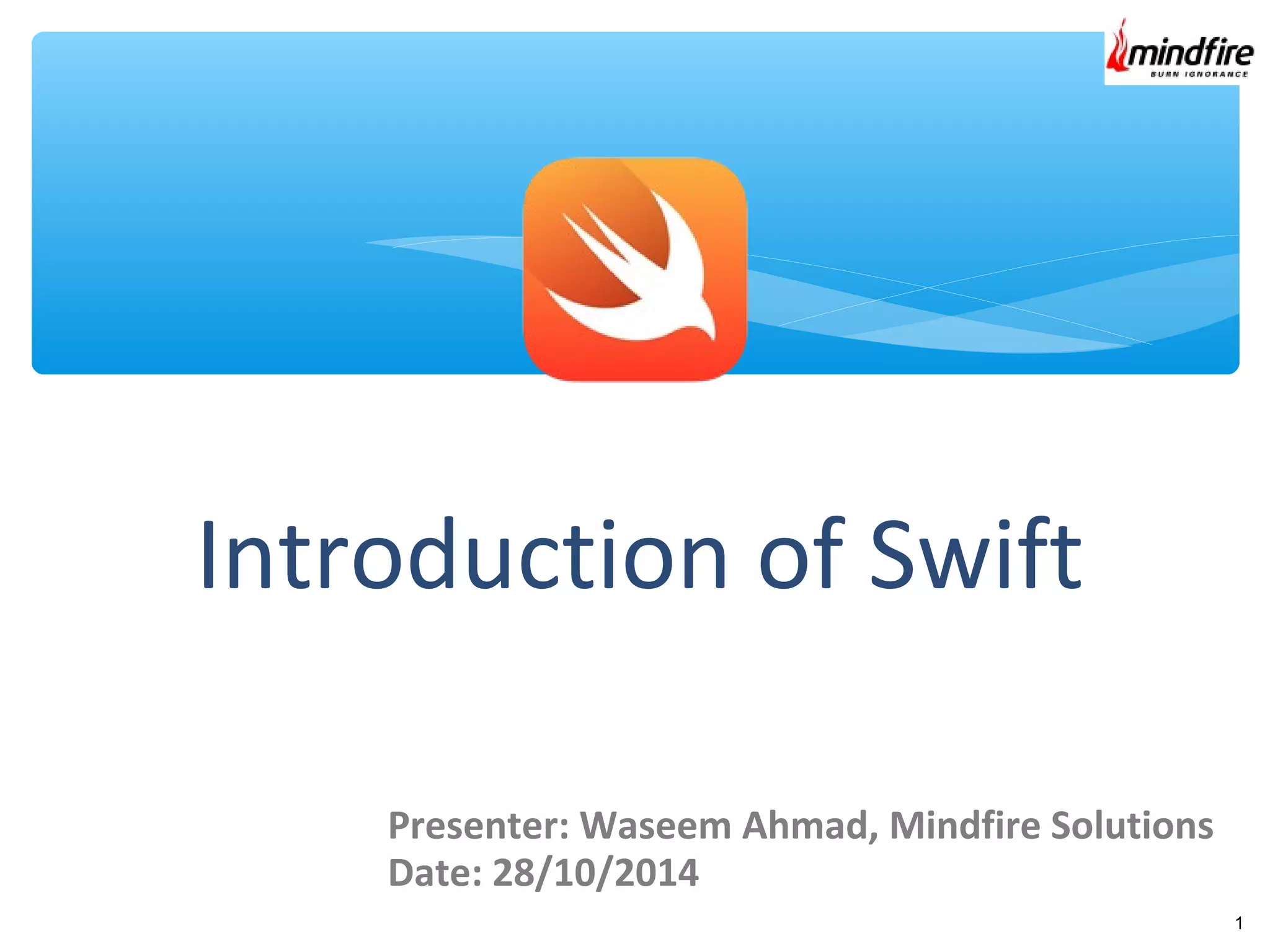 Swift-Programming Part 1 | PPT