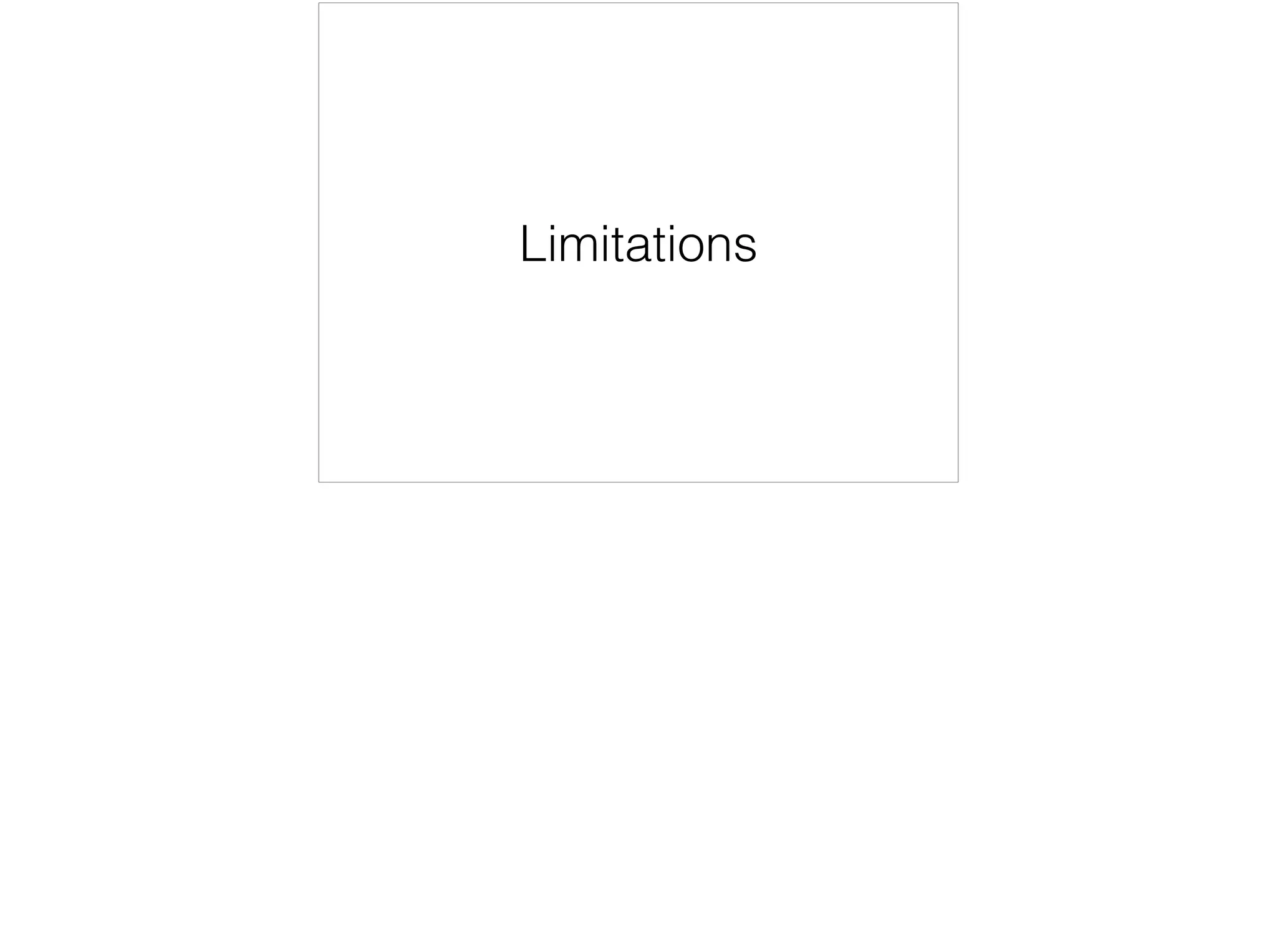 Limitations 
 