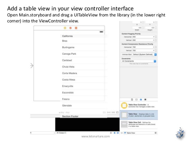 Swift Tableview IOS App Development