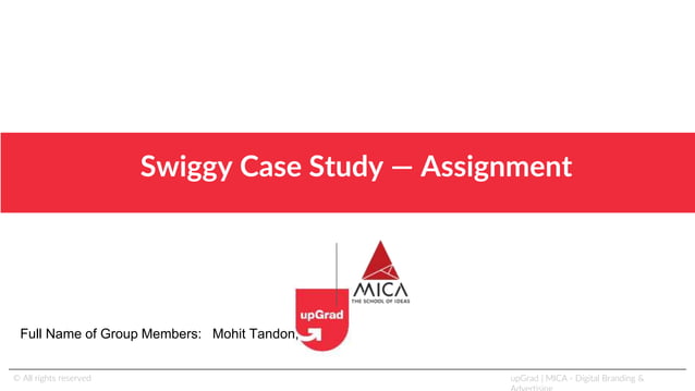Swiggy+Case+Study+-+Solution+Template+(1).pptx | Business | Business ...