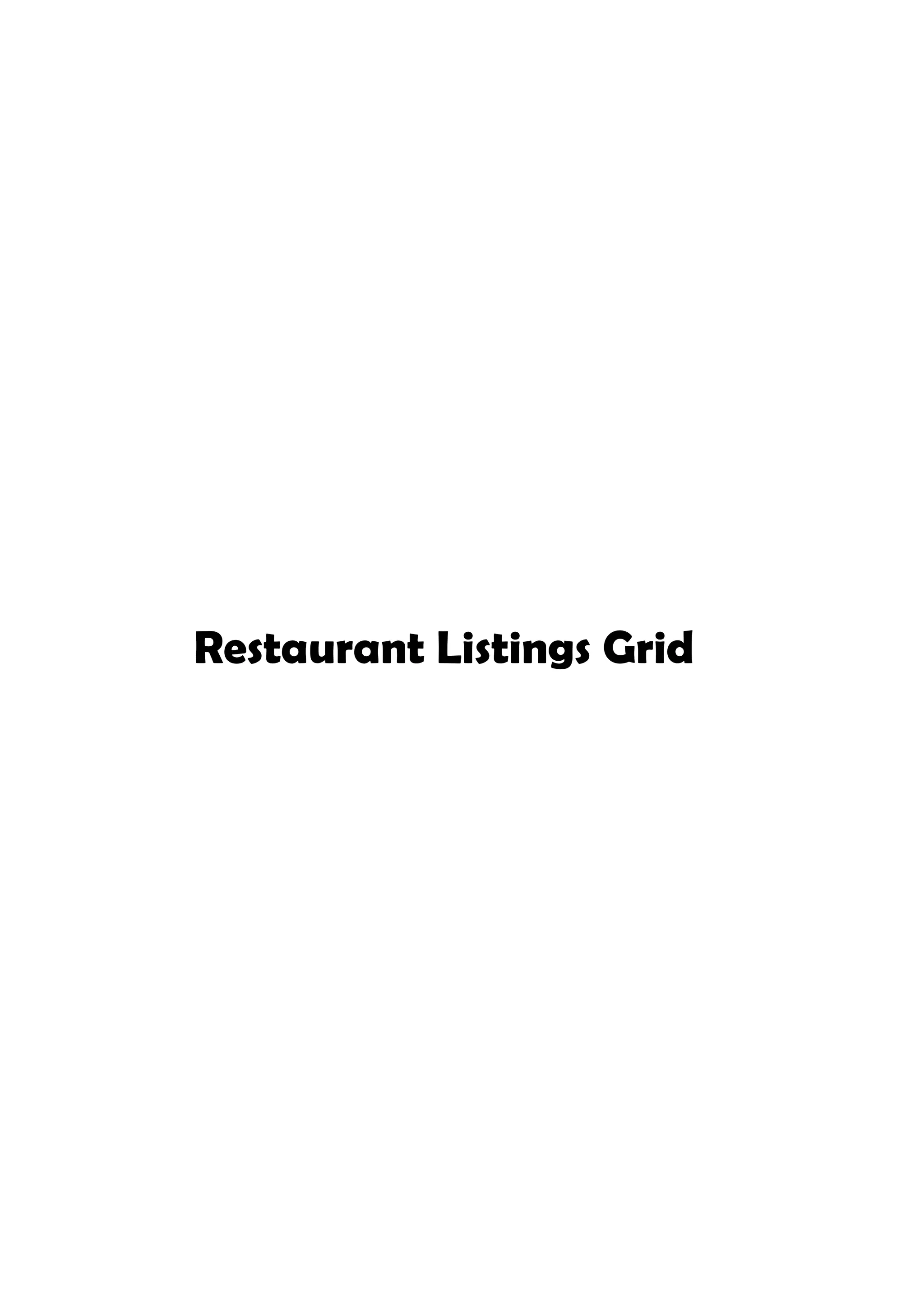 Restaurant Listings Grid
 
