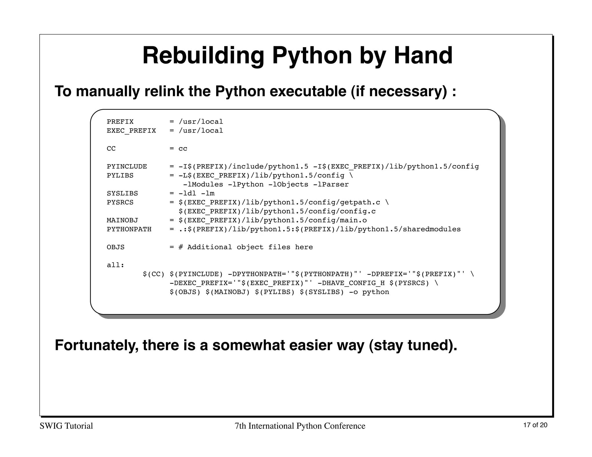 Interfacing C/C++ and Python with SWIG | PPT