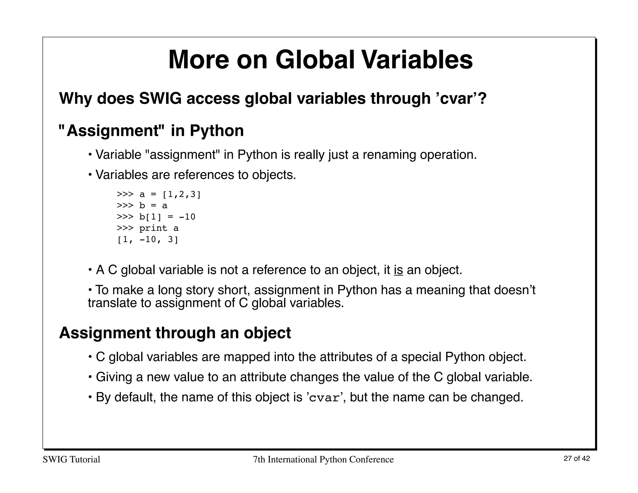 Interfacing C/C++ and Python with SWIG | PPT