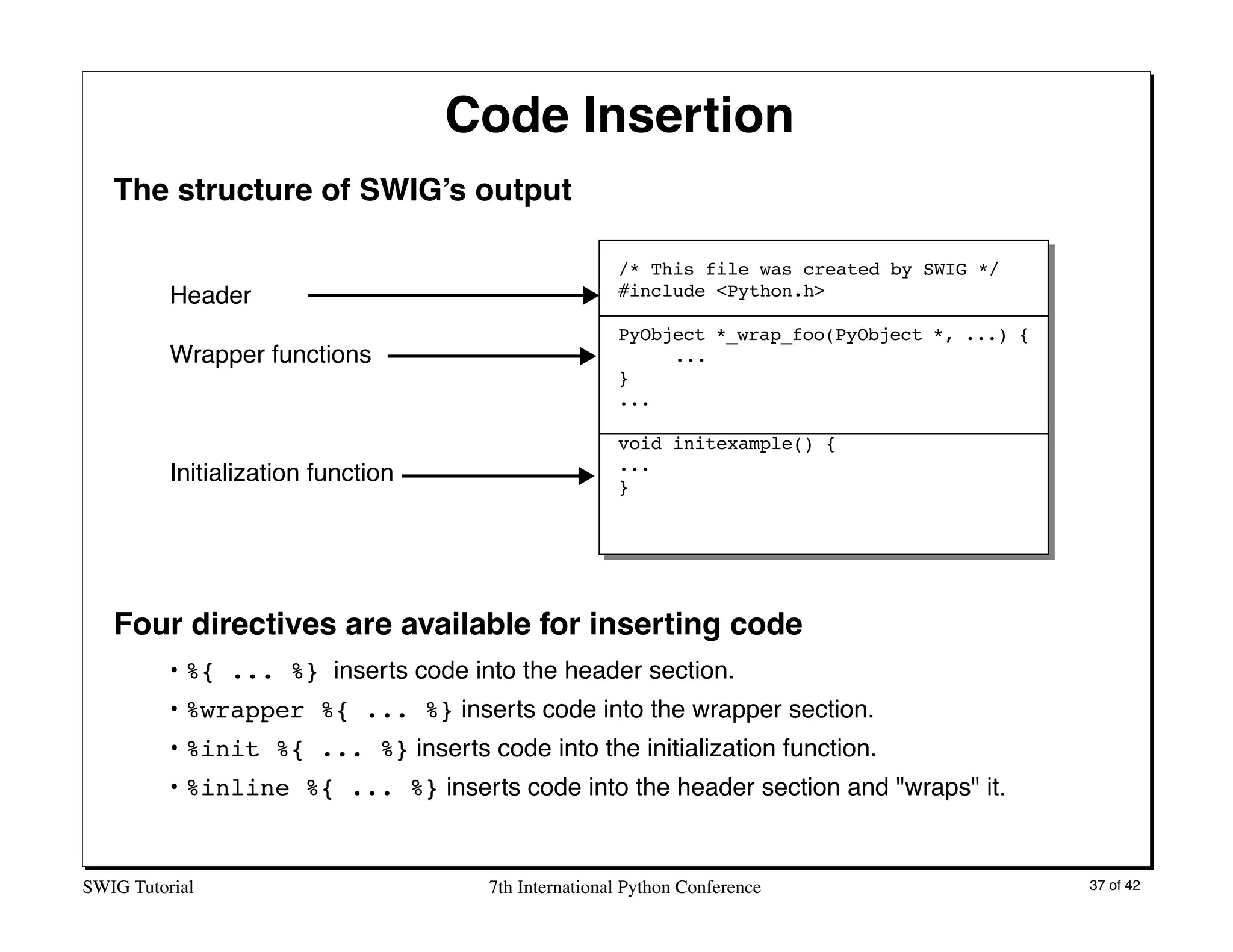 Interfacing C/C++ and Python with SWIG | PDF