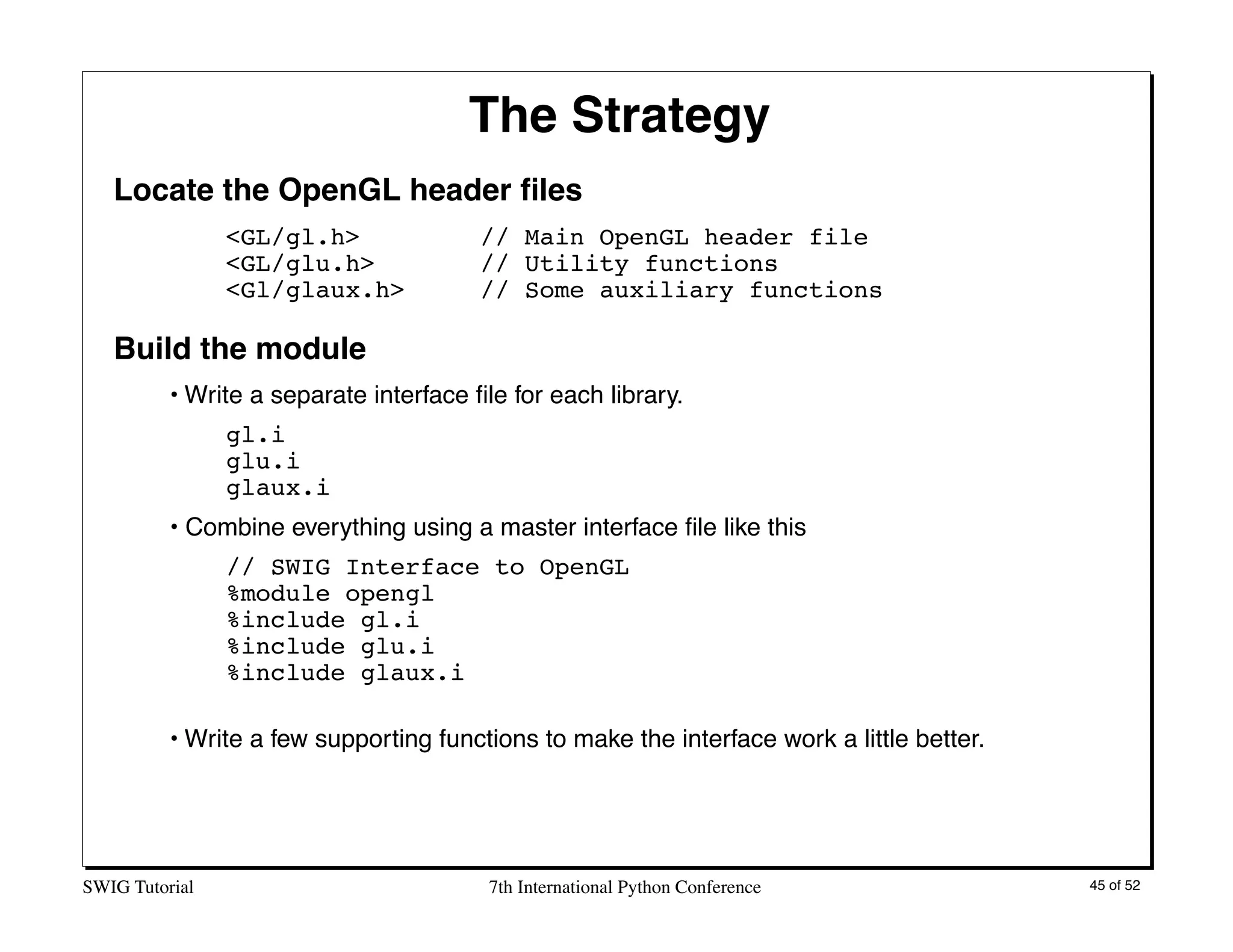 Interfacing C/C++ and Python with SWIG | PPT