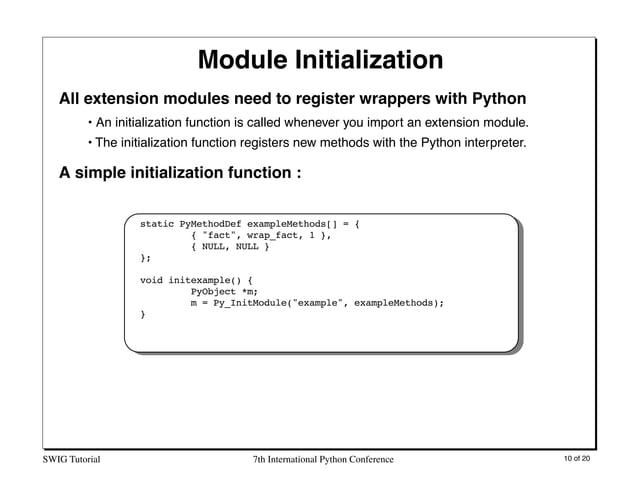 Interfacing C/C++ and Python with SWIG | PPT