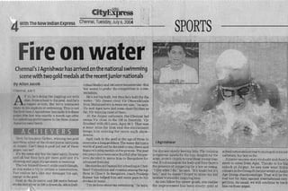Swimmer agnishwar   fire on water - city express'04