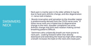 SWIMMING biomechanics and common Injuries ppt | PPTX
