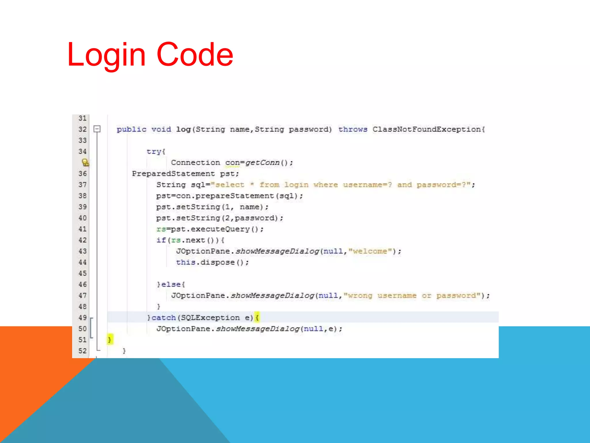 Login Code