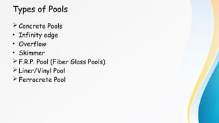 Swimming Pools.its importance uses andpptx | PPTX