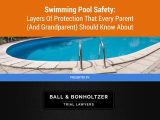 PRESENTED BY:
Swimming Pool Safety:
Layers Of Protection That Every Parent
(And Grandparent) Should Know About
 