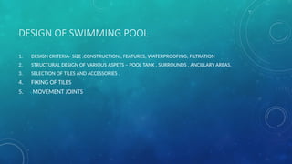 SWIMMING POOL SERVICES.pptx important in architecture | PPTX