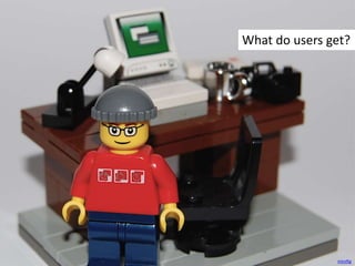 What do users get?
minifig
 